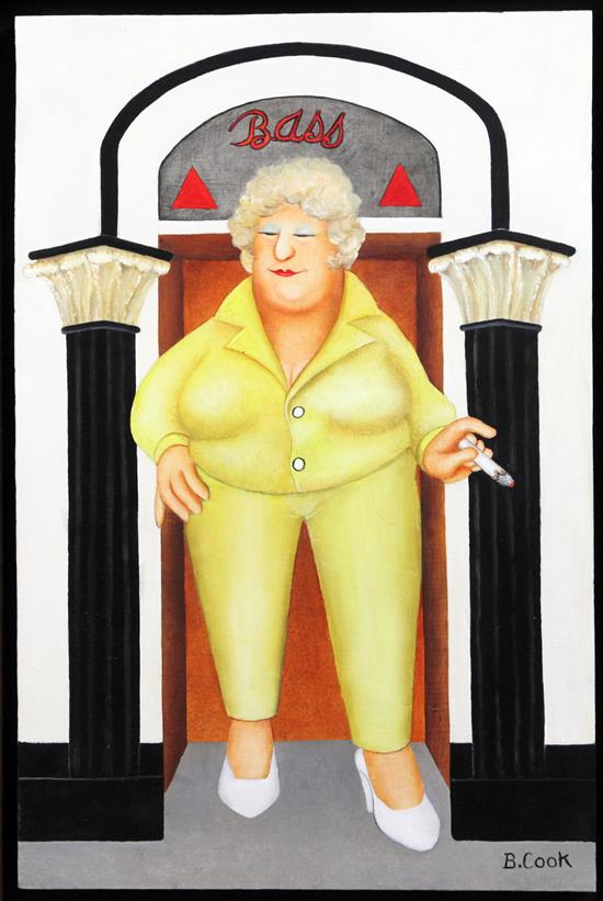 § Beryl Cook (1926-2008) The Landlady, 18 x 12in.